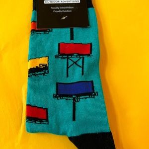 BILLBOARD SOCKS Portland Oregon roadside kitsch freeway sign graphics NEW RARE